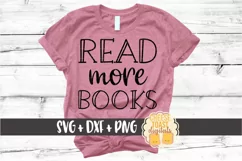 Read More Books - Book Nerd SVG PNG DXF Cut Files Product Image 1