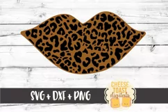 Leopard Print Lips - Valentine's Day SVG PNG DXF Files Product Image 2