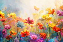 Cosmos Flowers Background Wallpaper Product Image 1