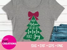 Christmas SVG|Christmas Blurbs - Tree|SVG DXF PNG EPS Product Image 2