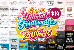 SUPER ULTIMATE FONTBUNDLE Product Image 1