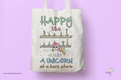 Happy like a unicorn at a horn store SVG Illustration. Product Image 3