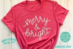 Merry and Bright Hand Lettered SVG Product Image 1