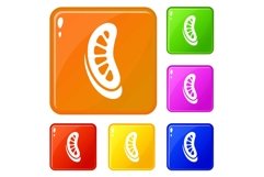 Sweet jelly icons set vector color Product Image 1