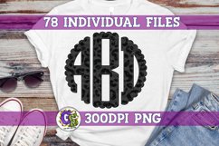 Black and Charcoal Leopard Monogram Set PNG for Sublimation Product Image 1