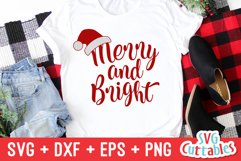 Christmas SVG | Merry and Bright | Shirt Design Product Image 1