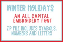 WINTER HOLIDAYS EMBROIDERY FONT Product Image 1