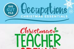 Christmas Teacher svg -Teacher Christmas Crew reporting duty Product Image 2