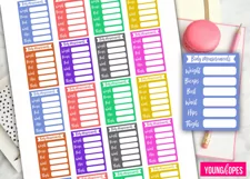 Body Measurement Planner Stickers I Fitness Planner Stickers Product Image 2