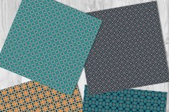 Tangerine Aquamarine Mosaic 12 Tileable Digital Patterns Product Image 6