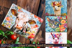 Cutting Board Designs | Farm Animals | Cow and Llama Product Image 1