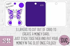 Birthday Money card | Paper cutting | Money card SVG Product Image 2