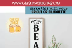 Home Vertical Porch Sign SVG | Welcome To Our Beach House Product Image 2