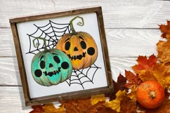 Halloween Pumpkins Sublimation | Carved Pumpkins Design Product Image 4