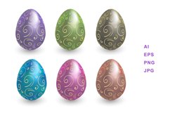 Easter Eggs EPS file for Cards, Invitations, Banners Product Image 2