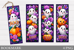 Cute Ghost Bookmark. Halloween Bookmark Sublimation Product Image 1