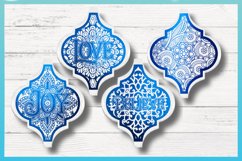 Arabesque Design Tile Mandala Ornament SVG Collection 4&quot;H Product Image 10