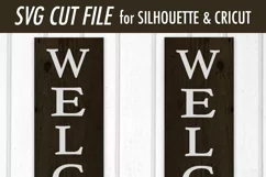 Welcome To Our Porch - Deck - Vertical Porch Sign SVG Product Image 3
