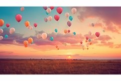 contrast pink and blue balloons Product Image 1