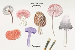 Musrooms Watercolor Elements Mushroom Food Fungi Product Image 2