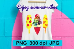 Summer vibes| Watercolor clipart PNG Product Image 1