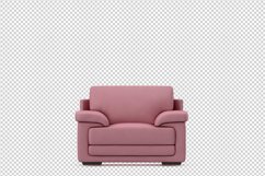 Isometric Arm Chair 3D isolated render Product Image 1