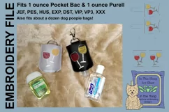 ITH Wine Hand Sanitizer Holder - Key Fob or Bag Tag Product Image 2