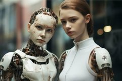 Human and android side by side Product Image 1