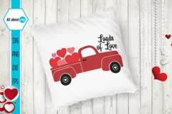 Loads Of Love, Valentine's Truck Svg Product Image 3