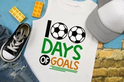 100 Days of School Soccer SVG DXF PNG Cut File Product Image 1