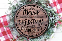 Christmas Round SVG | Merry Christmas Family Sign Product Image 2