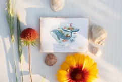 Whale clipart. Watercolor nursery whale illustration Product Image 3