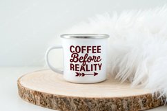 Mug Mockup Enamel White Coffee Wood Slice Eco Fur Mock up Product Image 3