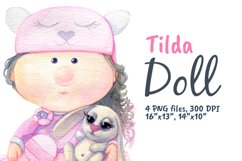 watercolor handmade tilda dolls Product Image 2