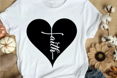 Faith Heart SVG PNG EPS DXF Files For Cutting and Printing Product Image 2
