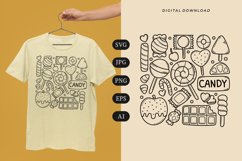 Candy Doodle T-shirt | SVG Product Image 1