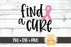 Find A Cure - Breast Cancer Awareness SVG PNG DXF Files Product Image 2