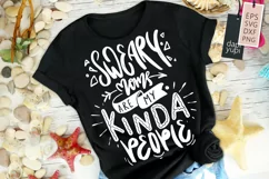 Sweary Moms Are My Kinda People Lettering Quote Product Image 1