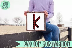 Buffalo Plaid PNG Alphabet | 26 PNGs For Sublimation Product Image 2