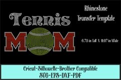 Tennis Mom Rhinestone SVG Template Product Image 1