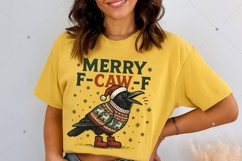 FCAWF Funny Crow PNG, Merry FCAWF Png, Funny Adult Christmas Product Image 3