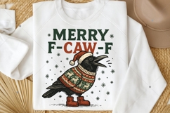 FCAWF Funny Crow PNG, Merry FCAWF Png, Funny Adult Christmas Product Image 5