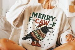 FCAWF Funny Crow PNG, Merry FCAWF Png, Funny Adult Christmas Product Image 6