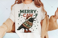 FCAWF Funny Crow PNG, Merry FCAWF Png, Funny Adult Christmas Product Image 2
