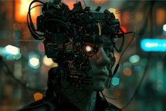 Cybernetic future, portrait of an advanced android Product Image 1