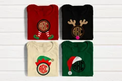 Christmas Round Monogram Frame SVG Files Product Image 1