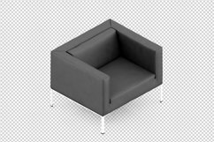Isometric Arm Chair 3D isolated render Product Image 1