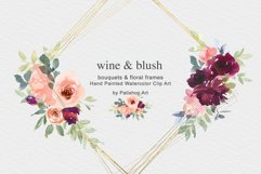 Wine and Blush Floral Bouquet Clip Art Collection Product Image 3