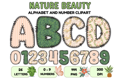 Garden Nature Beauty Alphabet PNG Letters &amp; Numbers 300DPI Product Image 1