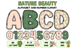 Garden Nature Beauty Alphabet PNG Letters & Numbers 300DPI Product Image 1